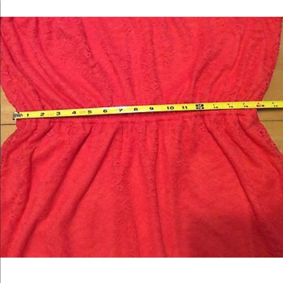 New LOVE FIRE CLOTHING Coral Lace Ruffle DRESS XL - Picture 9 of 12